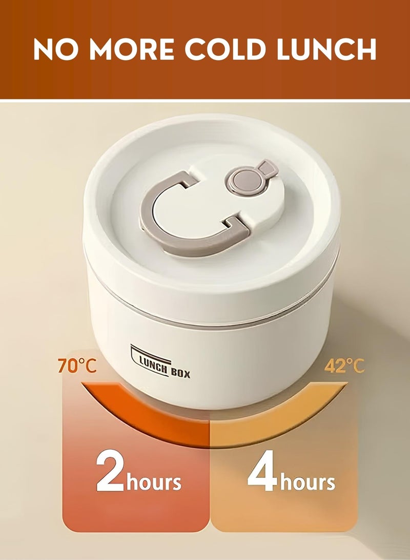 زستو علبة غداء حرارية قابلة للتسخين بالميكروويف، حاويات غداء معزولة محمولة مع حقيبة، مانعة للتسرب وقابلة للتكديس، حافظة طعام من الستانلس ستيل للبالغين والأطفال، مجموعة من 3 صناديق بنتو معزولة متعددة الطبقات - Image 3